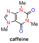 カフェインの構造式